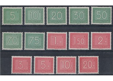 LUSSEMBURGO 1946-47 Segnatasse 14v MNH**