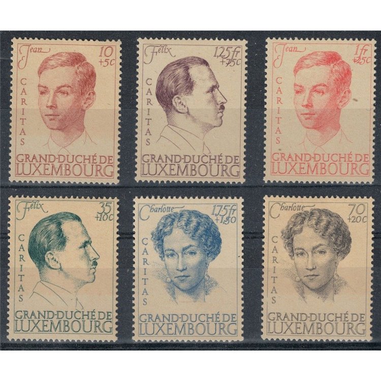 LUXEMBOURG 1939 Grand Duchess Charlotte 6v MH*