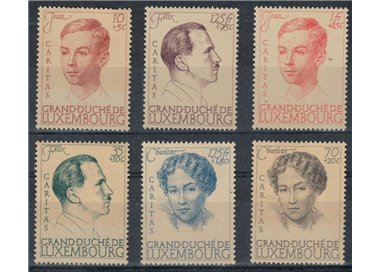 LUXEMBOURG 1939 Grand Duchess Charlotte 6v MH*