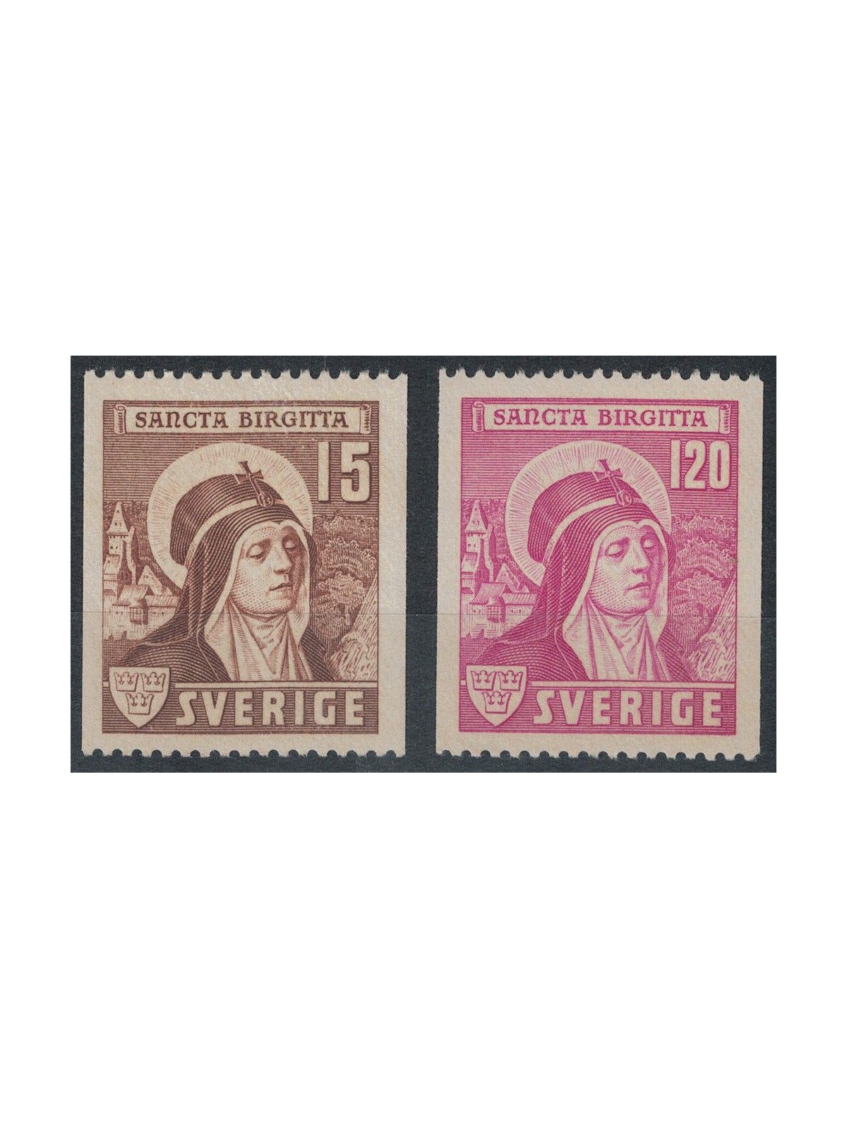SVEZIA 1941 In onore di Santa Brigida 2v MNH**