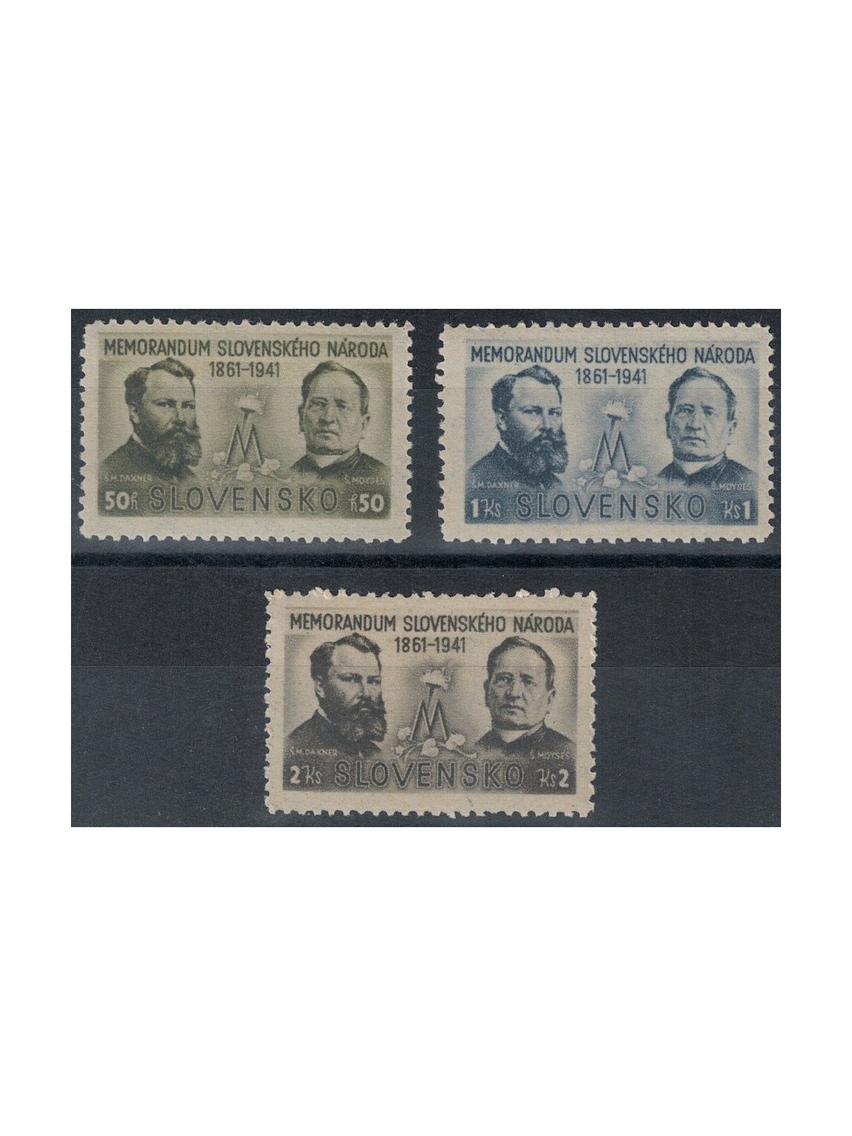 SLOVACCHIA 1941 Memorandum a Francesco Giuseppe 3v MNH**