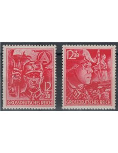 GERMANIA REICH 1945 In onore delle S.A. e delle S.S. 2v MNH**
