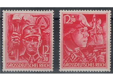 GERMANIA REICH 1945 In onore delle S.A. e delle S.S. 2v MNH**