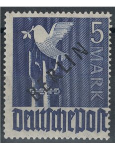 BERLINO 1948 Francobolli della Zona AIS, 5m azzurro violetto MNH**