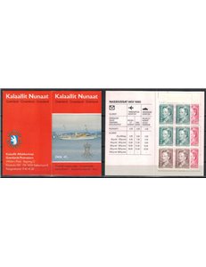 GREENLAND 1990 Effigy of Queen Margareta II booklet MNH**