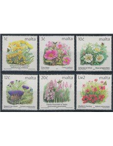 MALTA 2000 Flowers 6v MNH**
