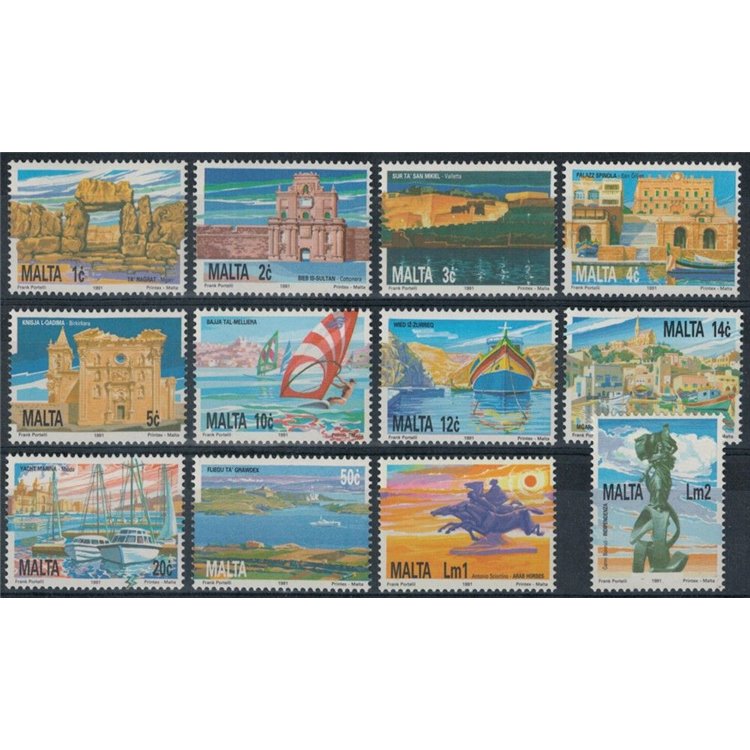 MALTA 1991 Monumenti, paesaggi e opere d'arte 12v MNH**