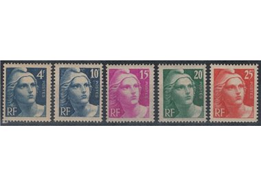 FRANCIA 1945-46 Marianna di Gandon 5v MNH**