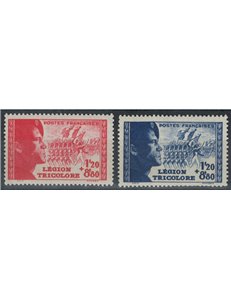 FRANCE 1942 Tricolour Legion 2v MNH**