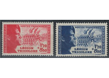 FRANCE 1942 Tricolour Legion 2v MNH**