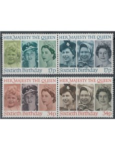 GREAT BRITAIN 1986 Queen's Birthday 4v MNH**