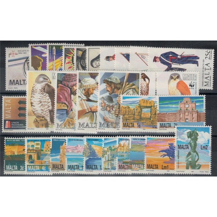 MALTA 1991 Annata completa 30v MNH**