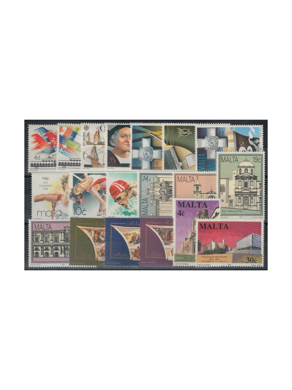 MALTA 1992 Annata completa 19v MNH**