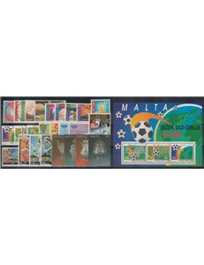 MALTA 1994 Annata completa 25v + 1 BF MNH**