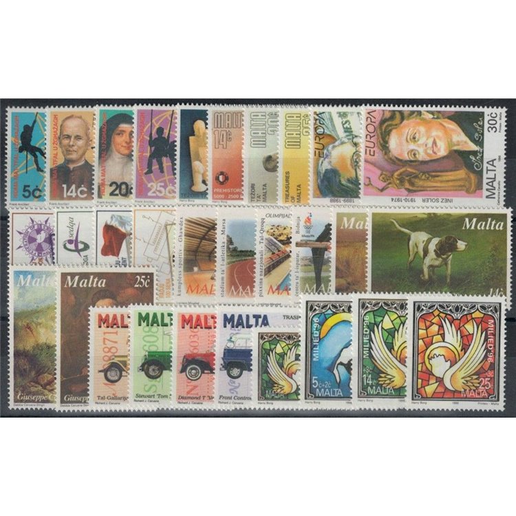 MALTA 1996 Annata completa 30v MNH**