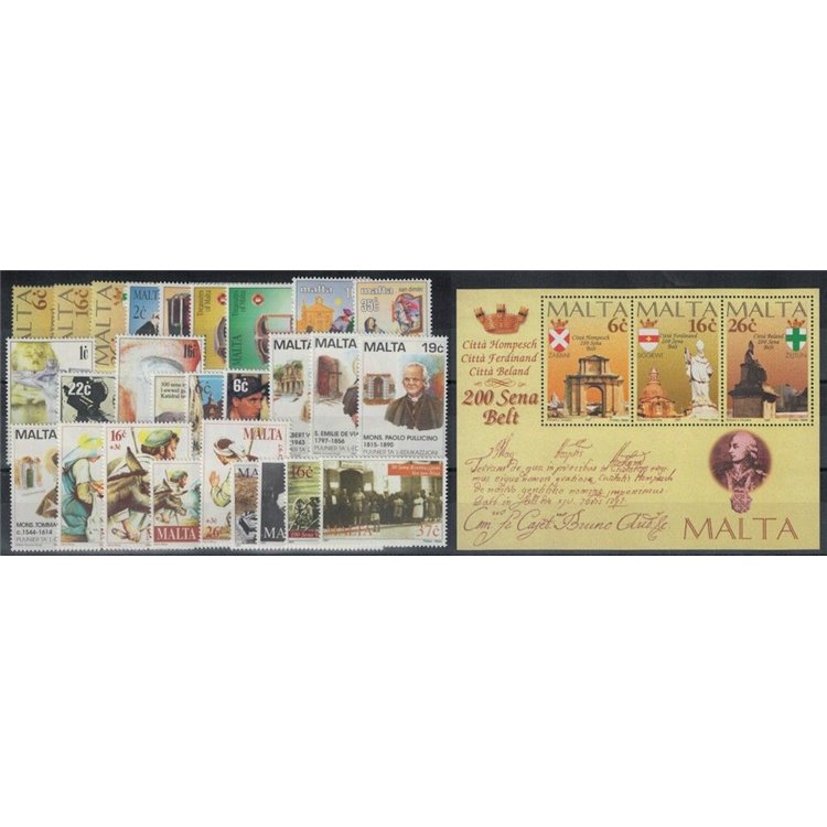 MALTA 1997 Complete Year 27v + 1 s/s MNH**