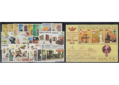 MALTA 1997 Annata completa 27v + 1 BF MNH**