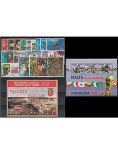 MALTA 1998 Annata completa 26v + 2 BF MNH**