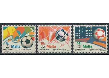 MALTA 1990 FIFA World Cup 3v MNH**