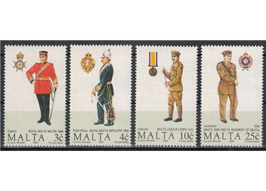 MALTA 1990 Uniformi militari 4v MNH**