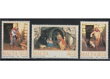 MALTA 1990 Christmas 3v MNH**
