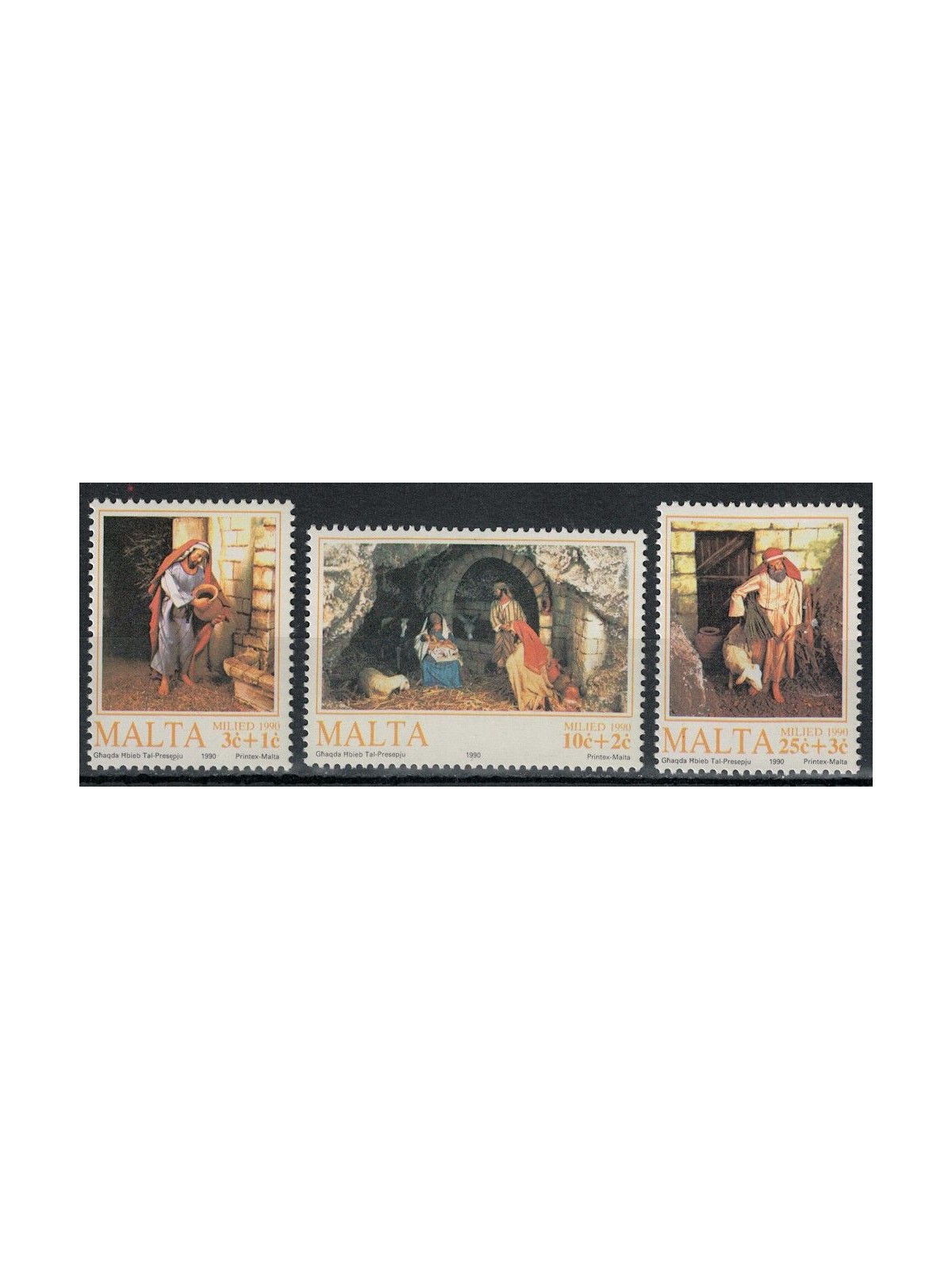 MALTA 1990 Natale 3v MNH**