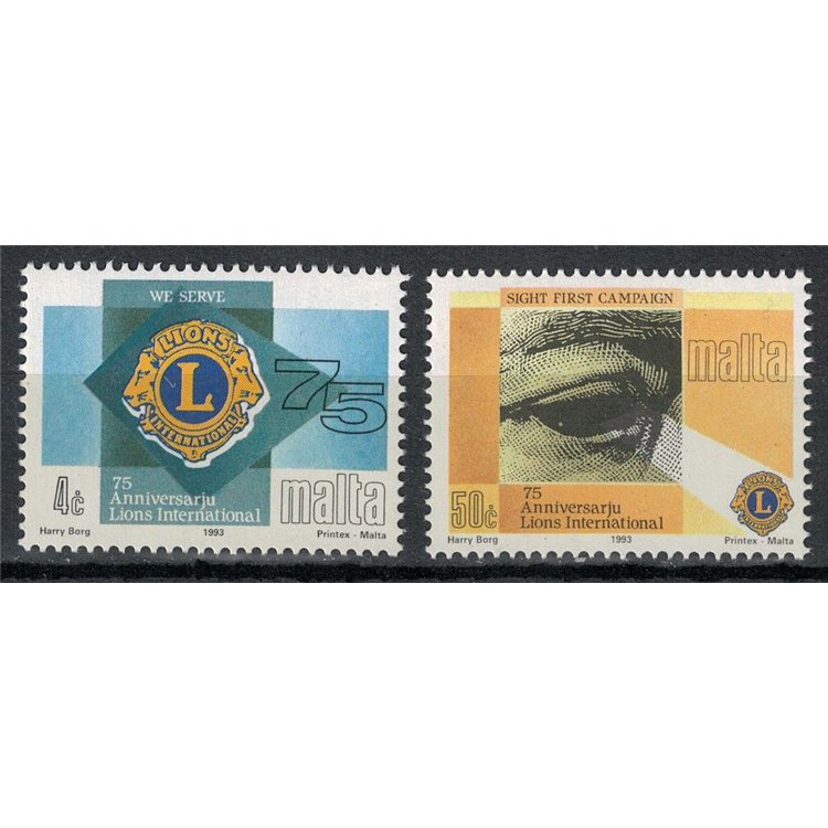 MALTA 1993 Lions Club 2v MNH**