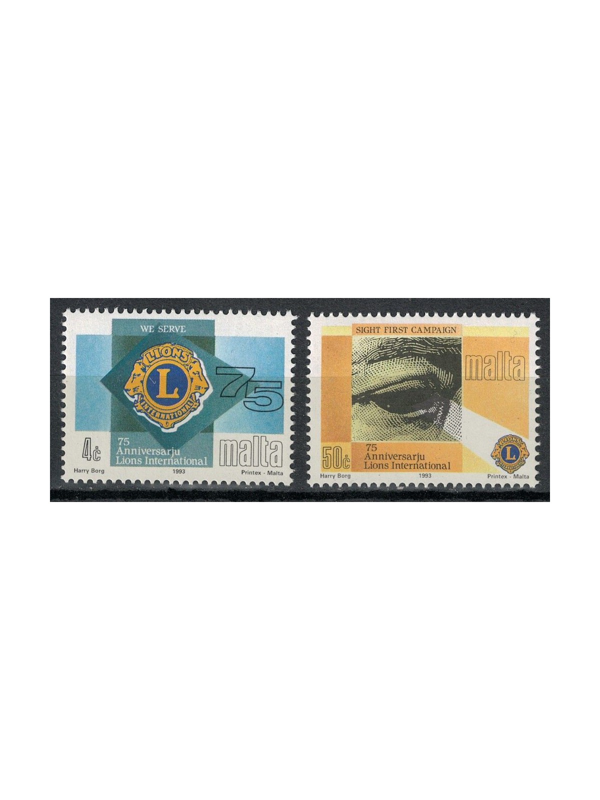 MALTA 1993 Lions Club 2v MNH**