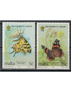 MALTA 1993 Farfalle, anno degli anziani 2v MNH**
