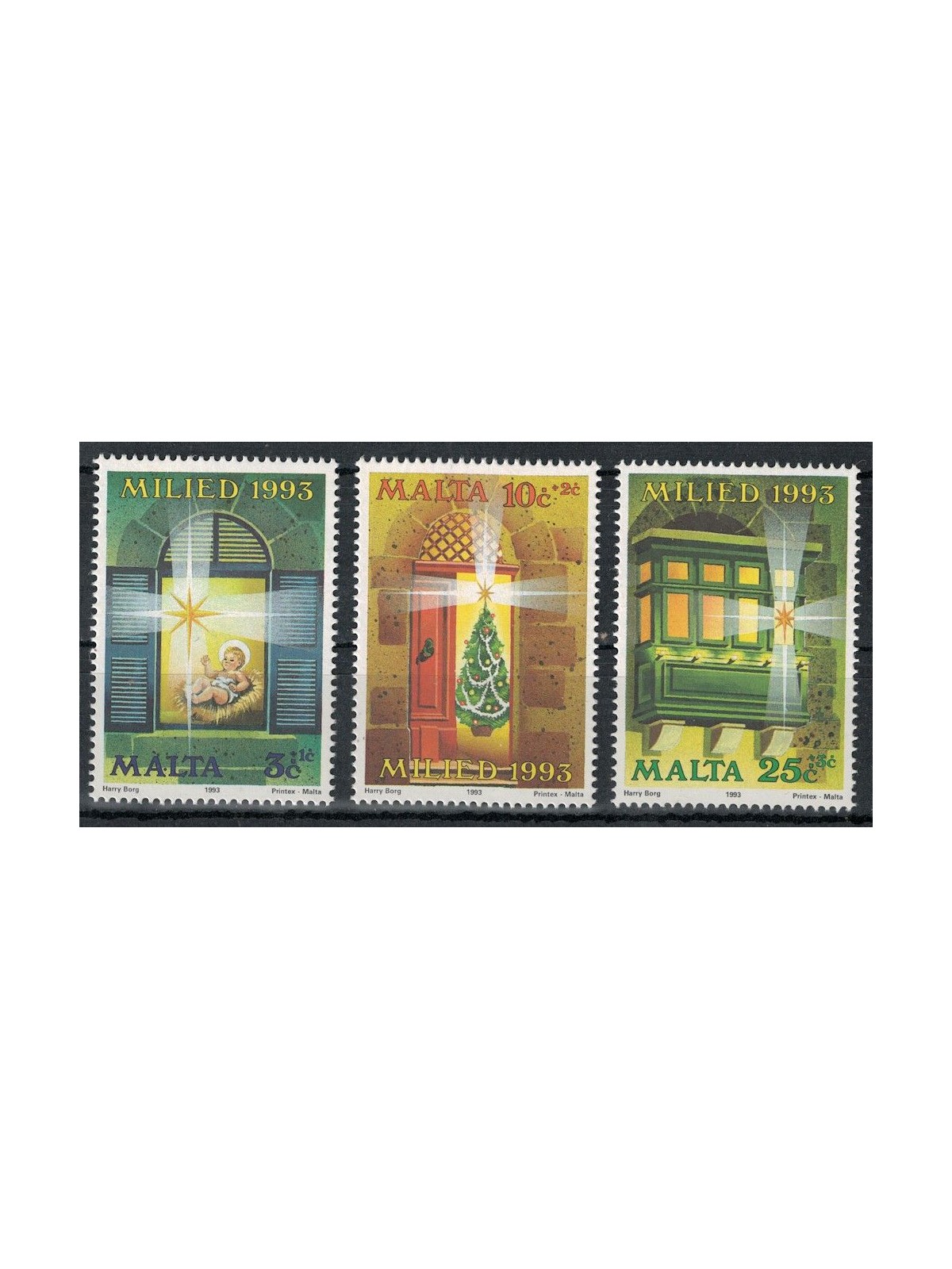 MALTA 1993 Natale 3v MNH**