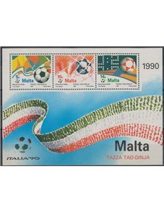 MALTA 1990 Coppa del mondo di calcio BF MNH**