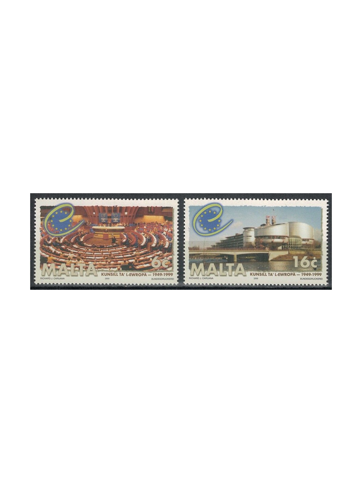 MALTA 1999 Consiglio d'Europa 2v MNH**