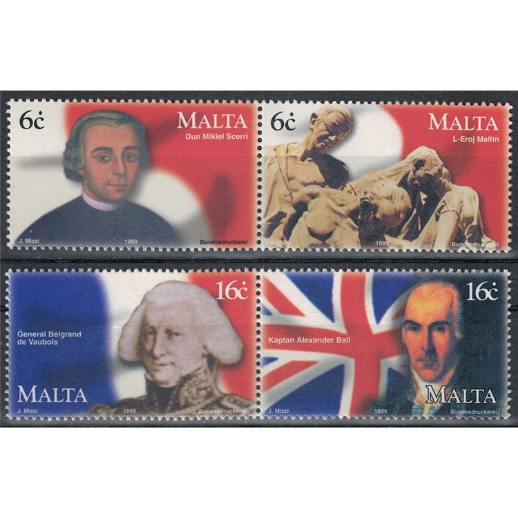 MALTA 1999 Rivolta maltese 4v MNH**