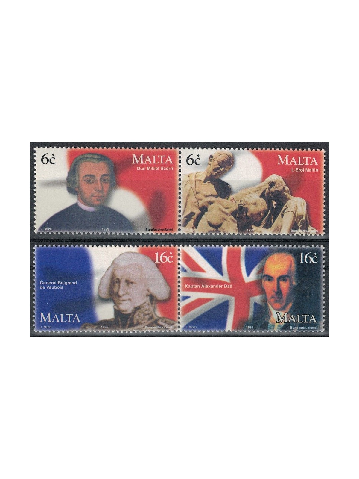 MALTA 1999 Maltese uprising 4v MNH**