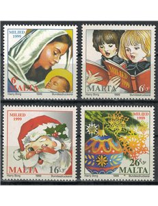 MALTA 1999 Christmas 4v MNH**