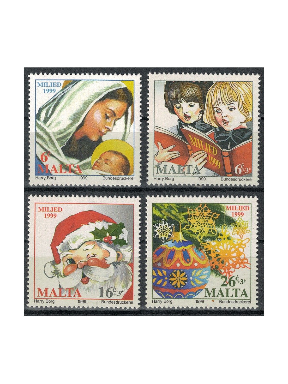 MALTA 1999 Natale 4v MNH**