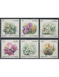 MALTA 1999 Flowers, ordinary set 6v MNH**