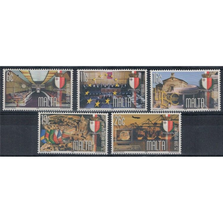 MALTA 1999 Anniversario della Repubblica 5v MNH**