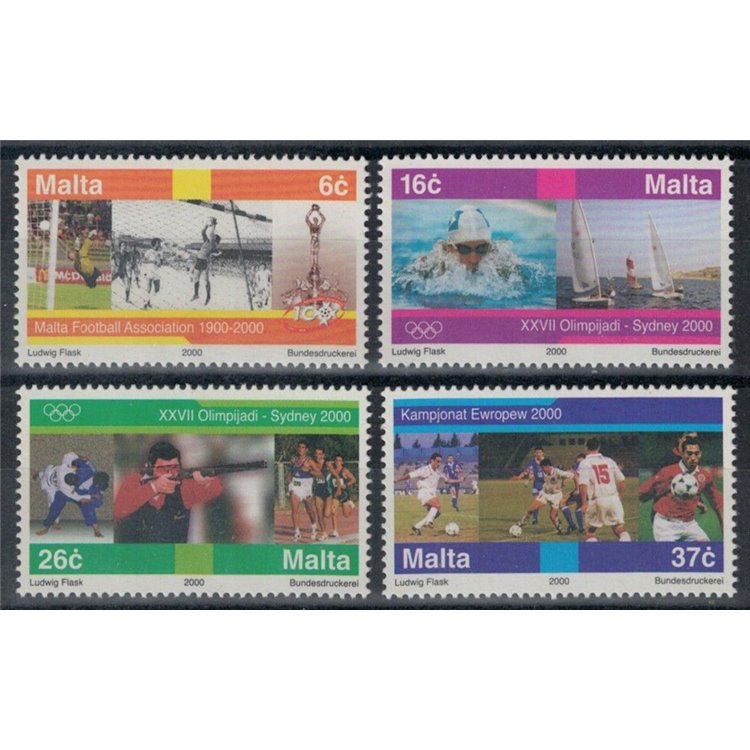 MALTA 2000 Sports events 4v MNH**