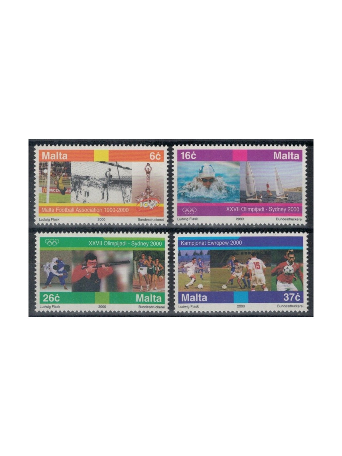 MALTA 2000 Sports events 4v MNH**