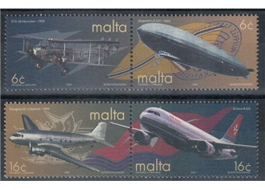 MALTA 2000 Trasporto aereo 4v MNH**
