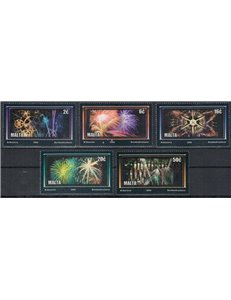 MALTA 2000 Fuochi d'artificio 5v MNH**