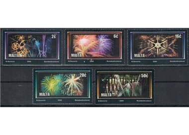MALTA 2000 Fuochi d'artificio 5v MNH**