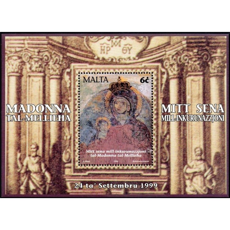 MALTA 1999 Madonna di Mellieha BF MNH**