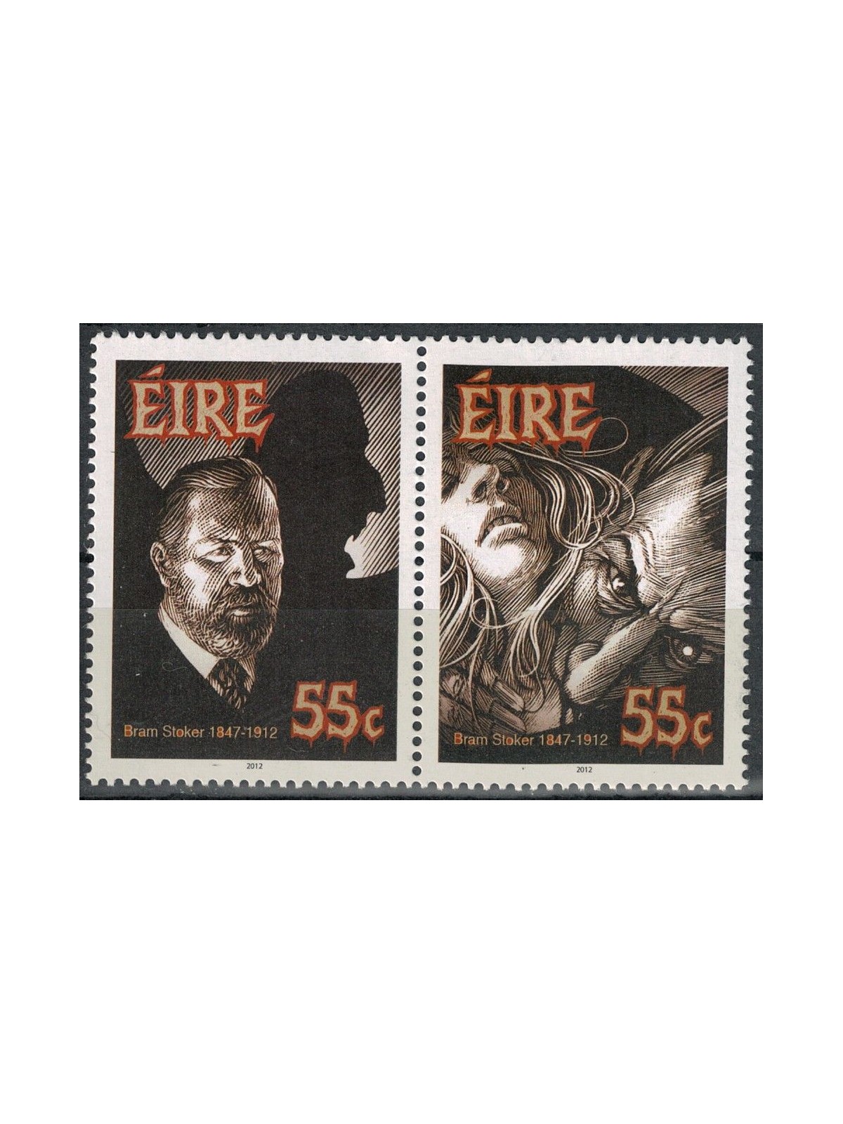 IRELAND 2012 Bram Stoker 2v MNH**