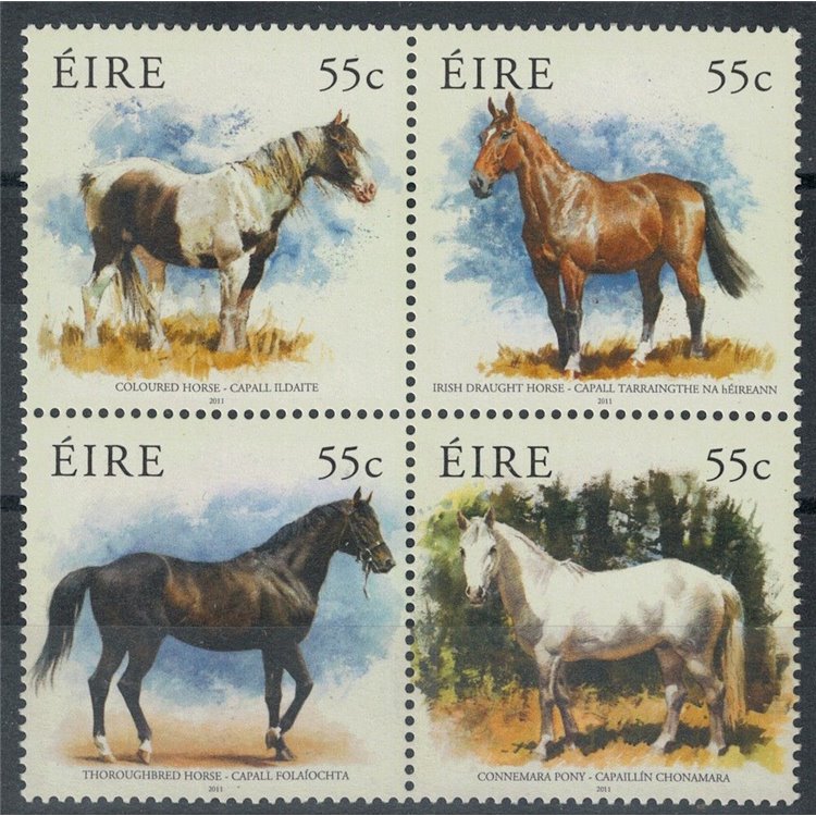 IRLANDA 2011 Cavalli irlandesi 4v MNH**