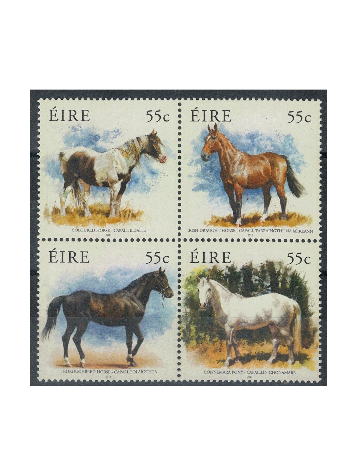 IRLANDA 2011 Cavalli irlandesi 4v MNH**