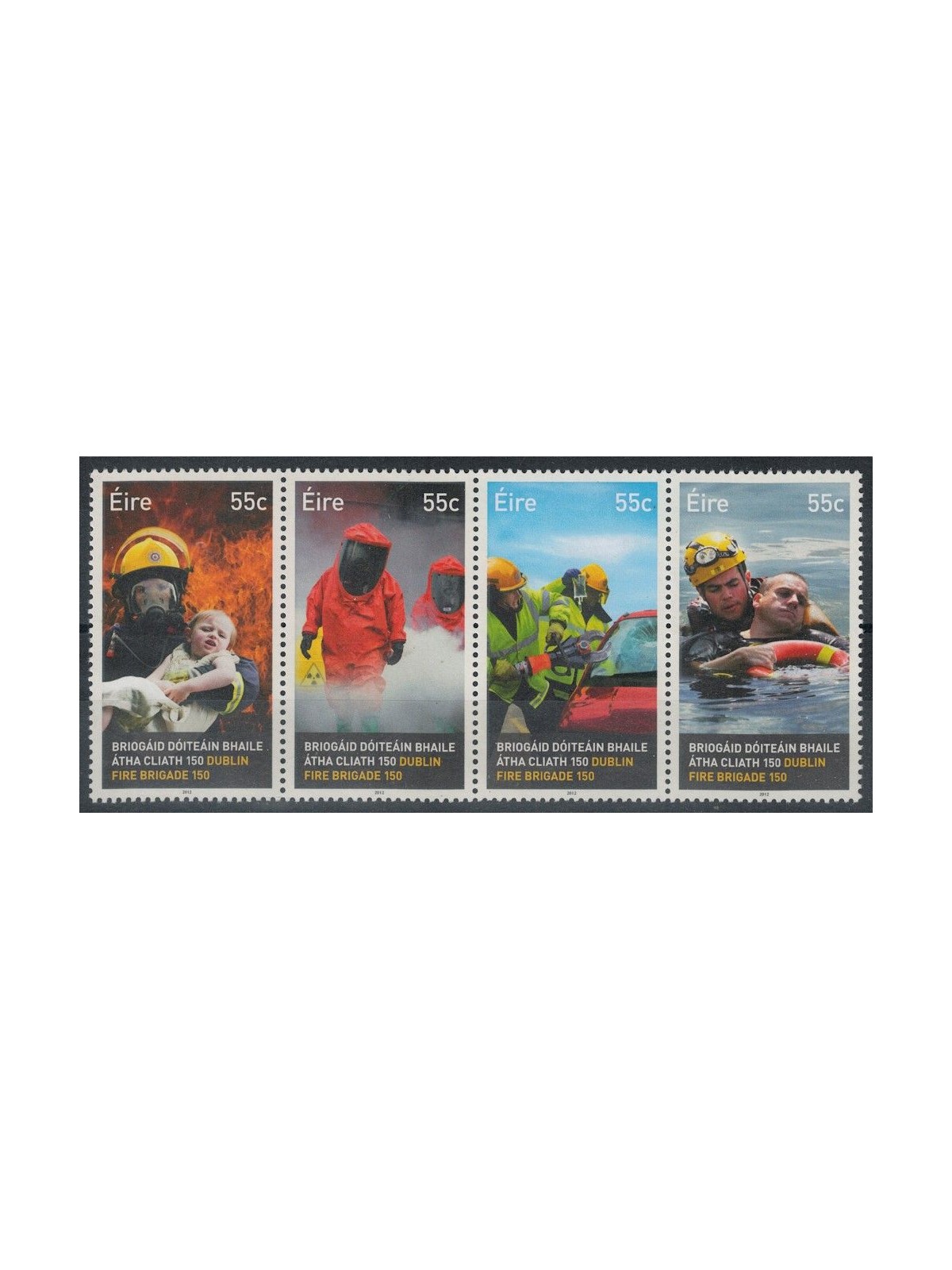 IRELAND 2012 Fire Brigade 4v MNH**