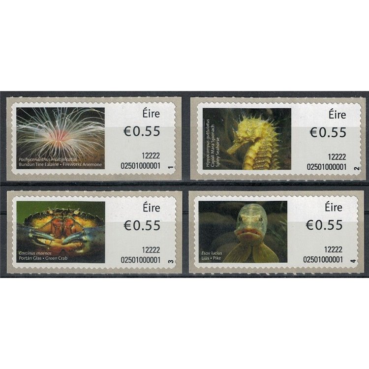 IRLANDA 2012 Fauna marina, automatici 4v MNH**