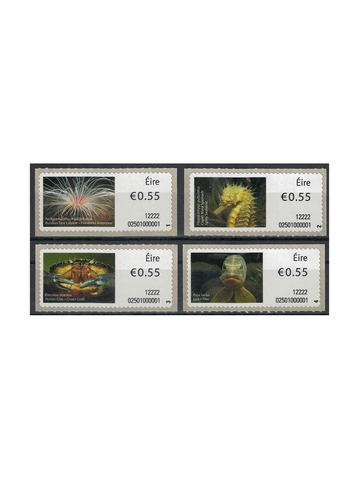 IRELAND 2012 Marine fauna, automatic 4v MNH**